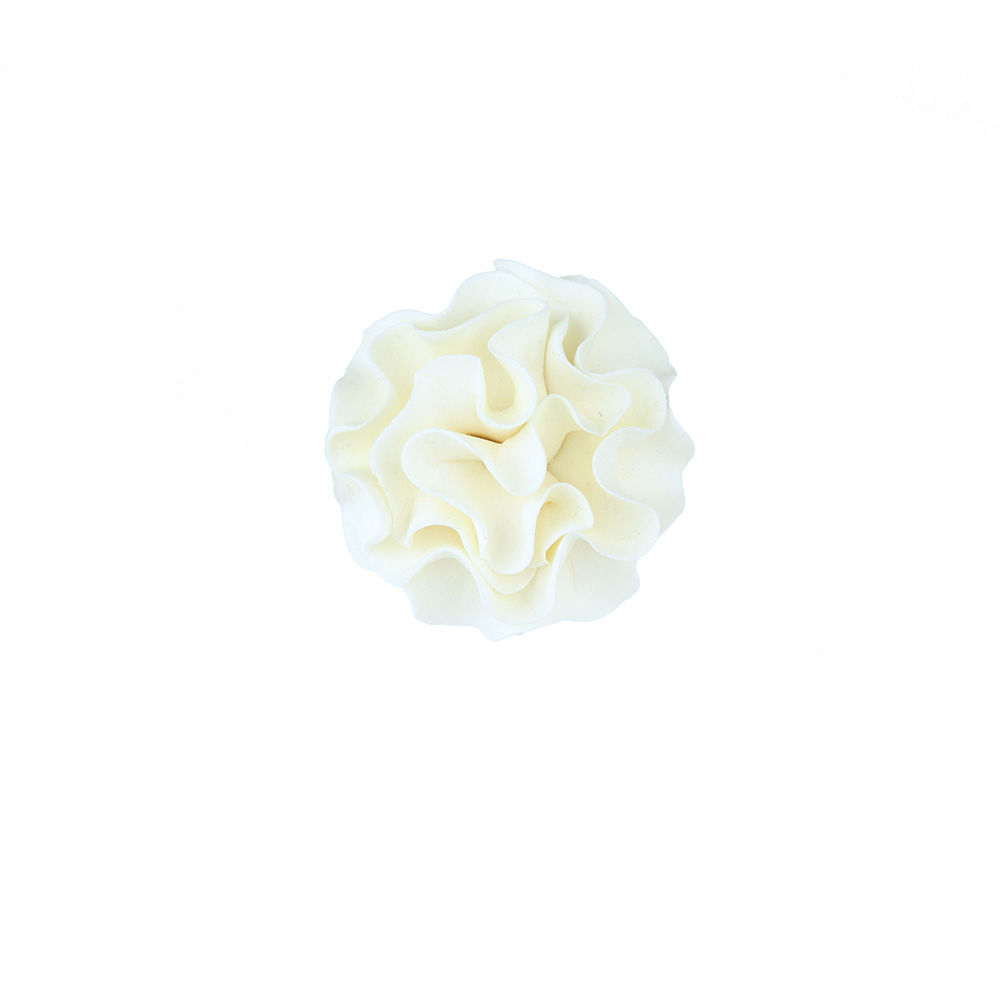 White Small Carnation Gumpaste Flowers - Set of 6