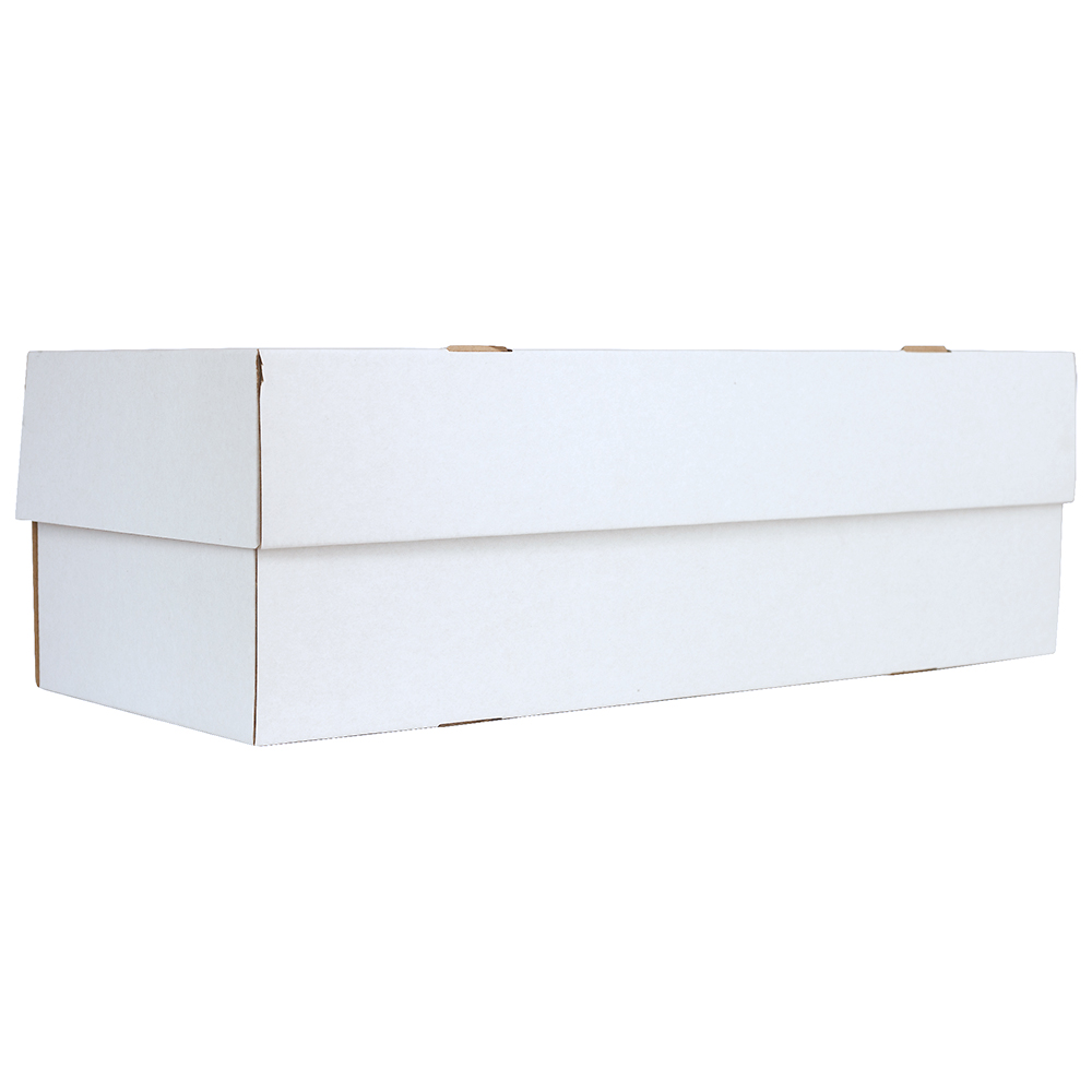 O'Creme White Corrugated Log Cake Box, 17" x 7" x 7" - Pack of 25