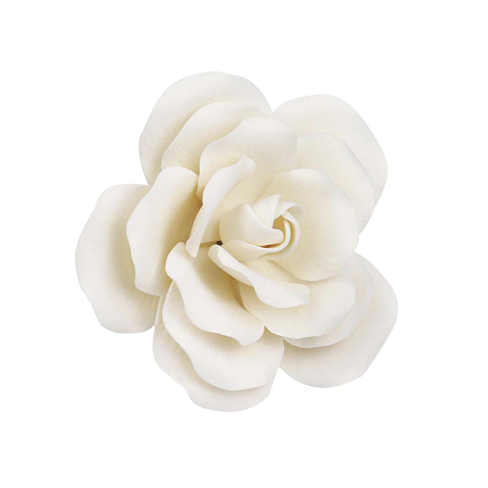 O'Creme White Full Bloom Rose Gumpaste Flowers - Set of 3