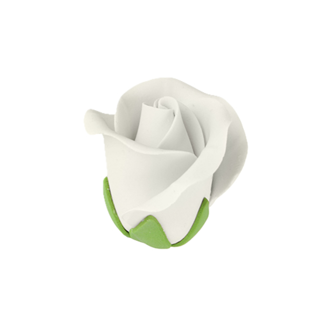 O'Creme White Garden Rose Gumpaste Flowers, Set of 12