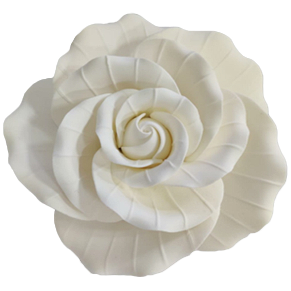O'Creme White Garden Rose Gumpaste Flowers, Set of 3