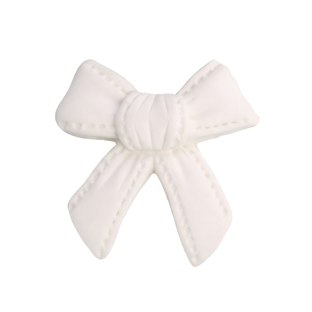 O'Creme White Gumpaste Bows, 2" - Set of 6