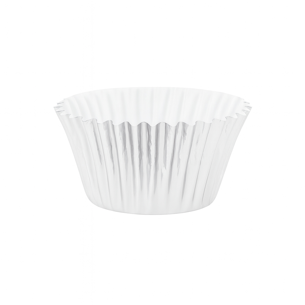 O'Creme White Mini Foil Cupcake Liners, 1.25" Diameter - Pack of 500