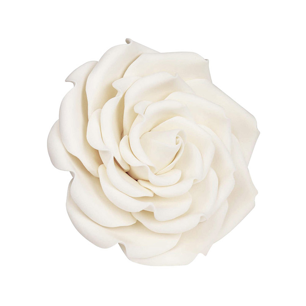 O'Creme White Rebecca Rose Gumpaste Flowers - Set of 3