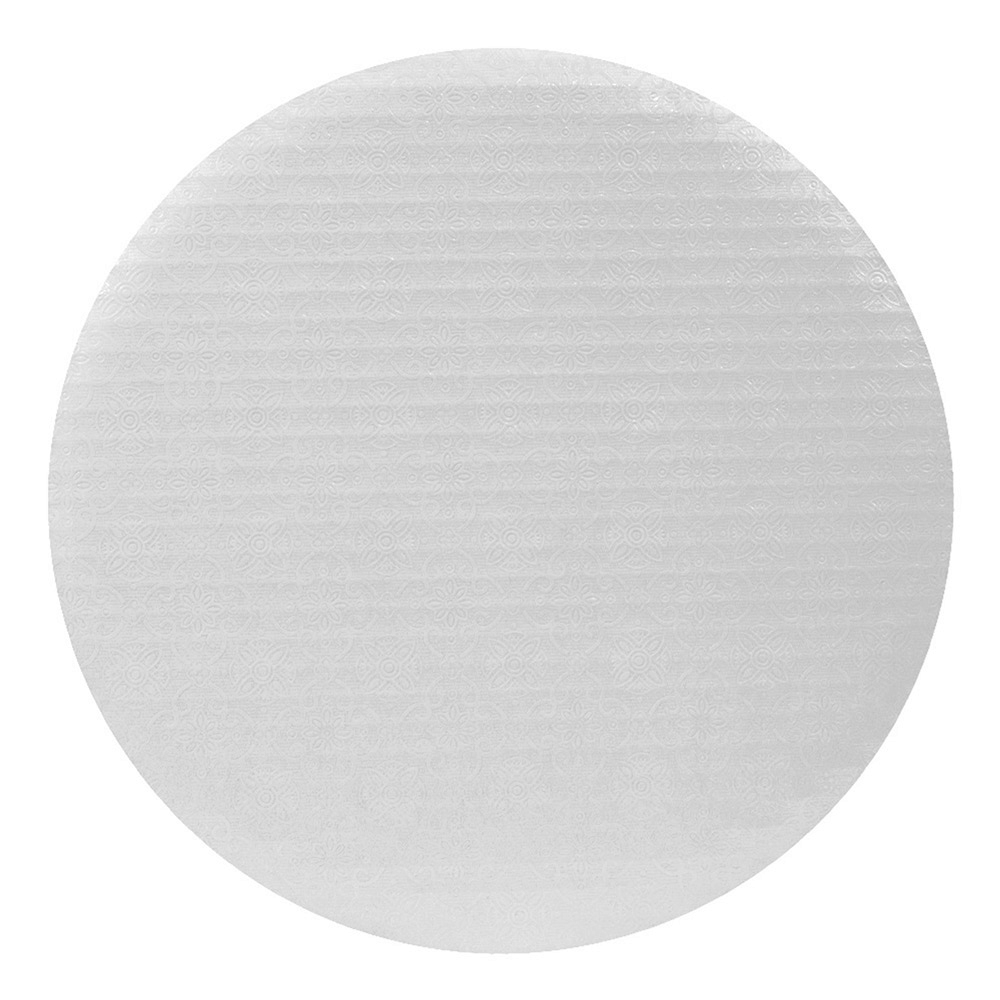 O'Creme White Round Corrugated Cake Board, 16" Dia. - Pack of 10