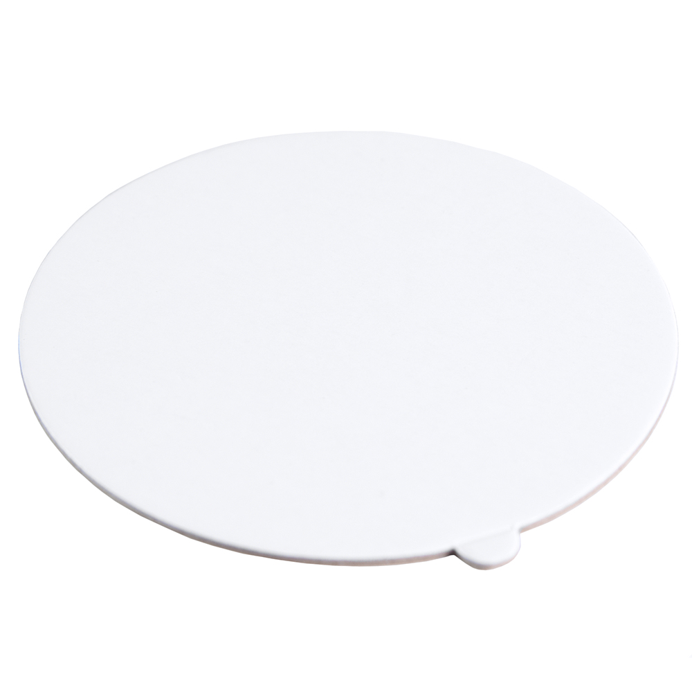 O'Creme White Round Mini Board with Tab, 2.75" - Pack of 100