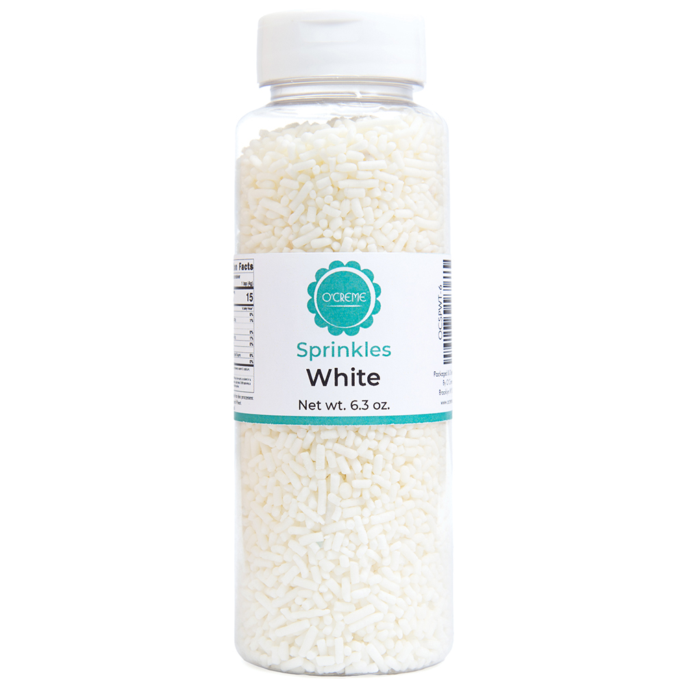 O'Creme White Sprinkles, 6.3 oz.