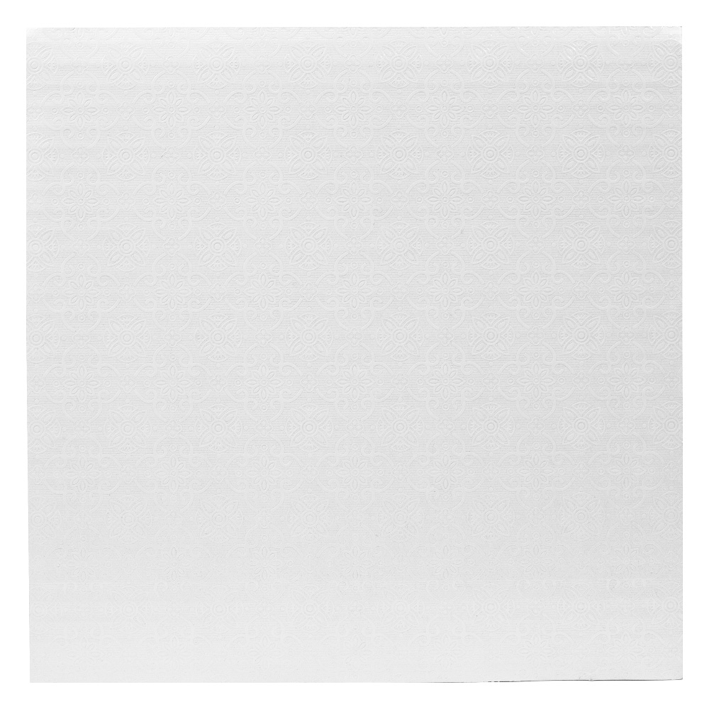 O'Creme White Square Corrugated Cake Board, 12" - Pack of 10