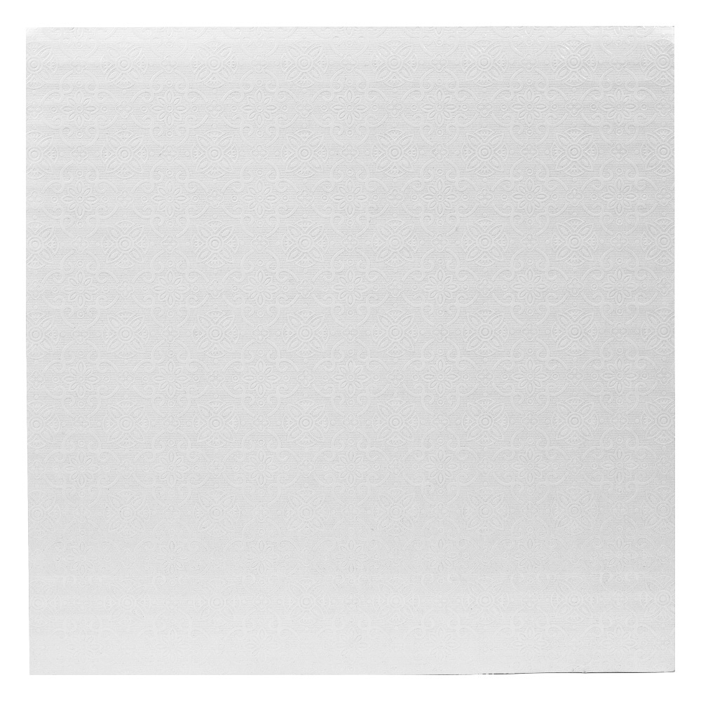 O'Creme White Square Corrugated Cake Board, 7" - Pack of 10