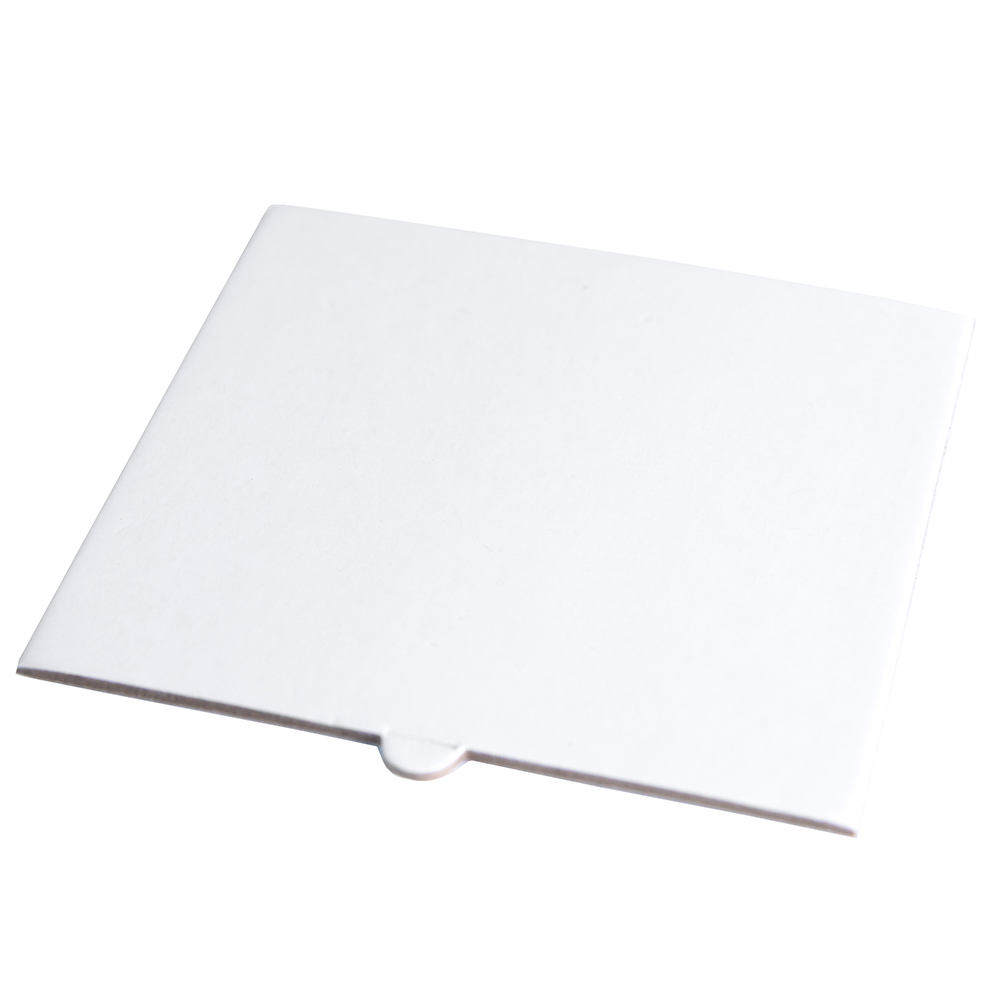 O'Creme White Square Mini Board with Tab, 2.75" - Pack of 100