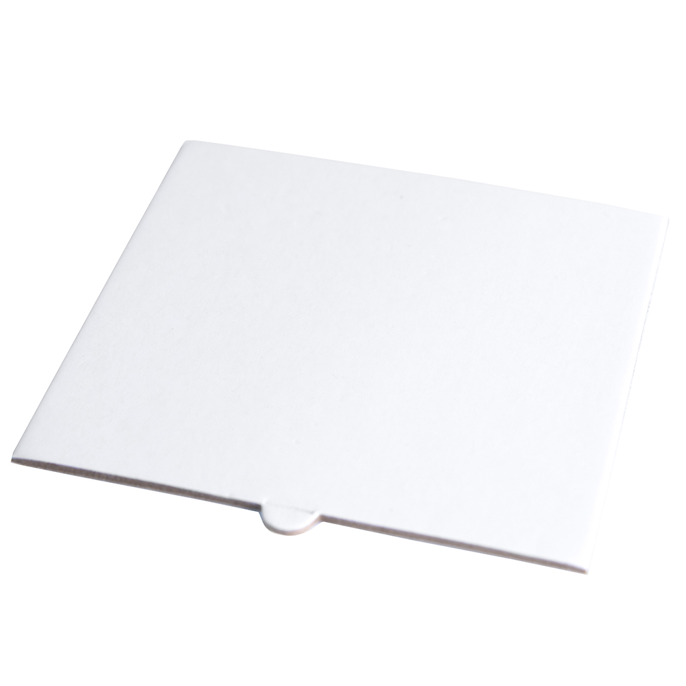 O'Creme White Square Mini Board with Tab, 3.25" - Pack of 100