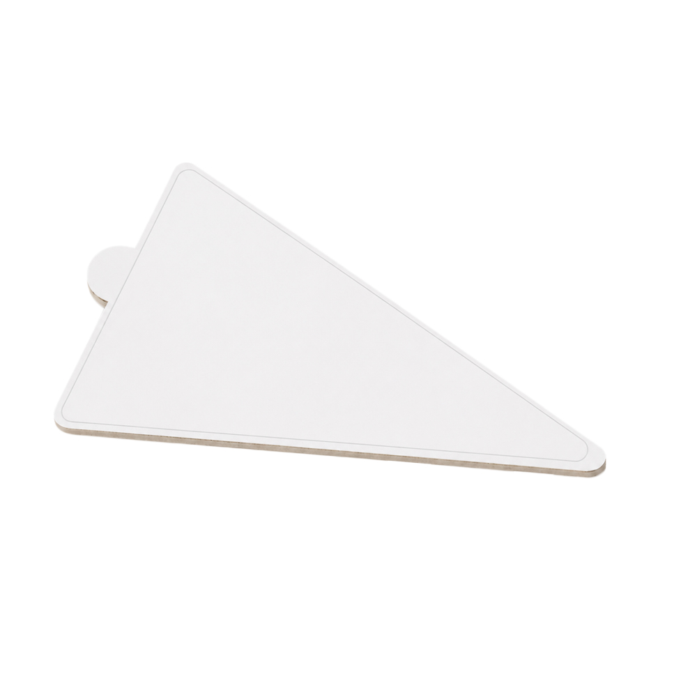 O'Creme White Triangle Mini Board with Tab, 4-7/8" x 3" - Pack of 100