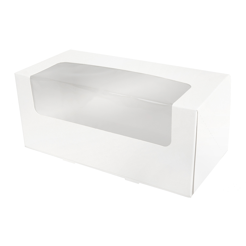 O'Creme White Window Cupcake Box, 8" x 4" x 4" - Pack of 5