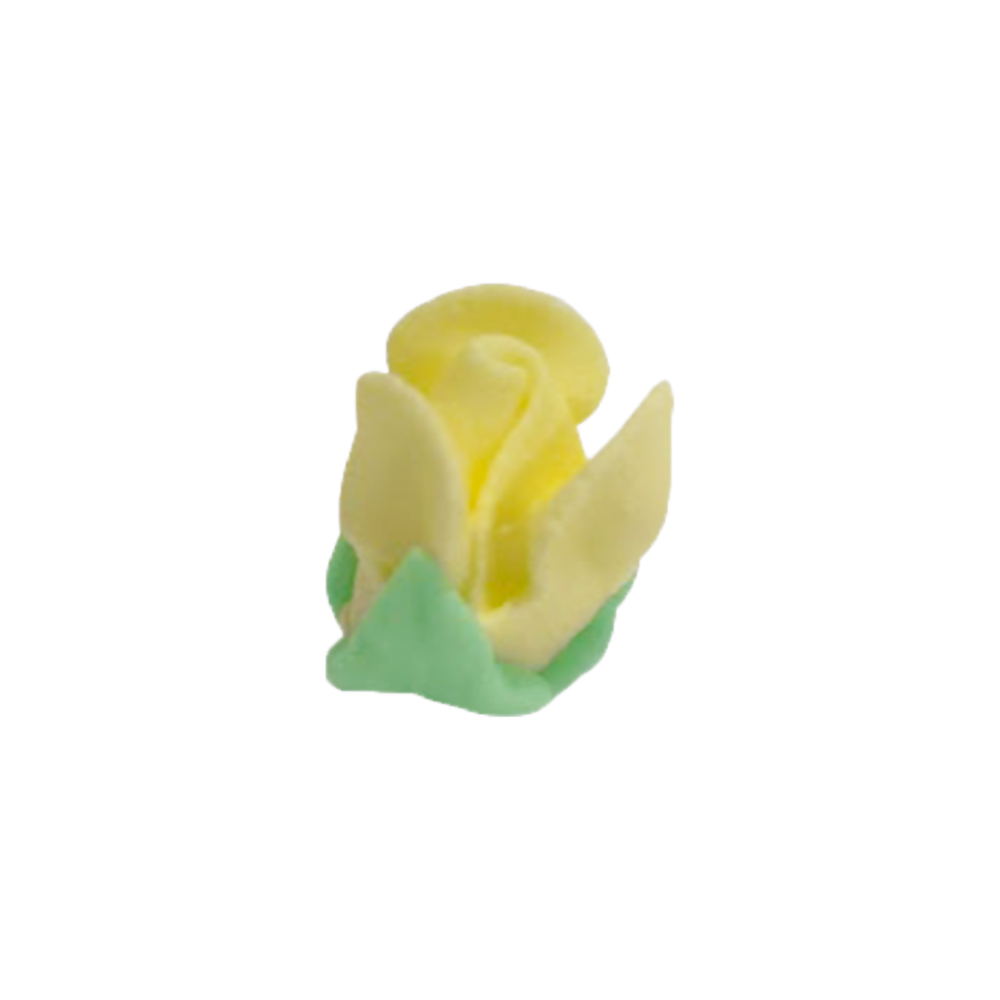 O'Creme Yellow Royal Icing Rosebuds, Set of 12