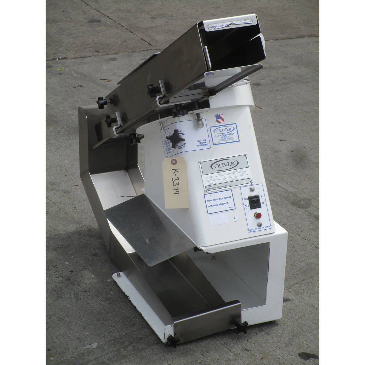 Oliver 702N Bagel Slicer with Return Slider, Used Excellent Condition