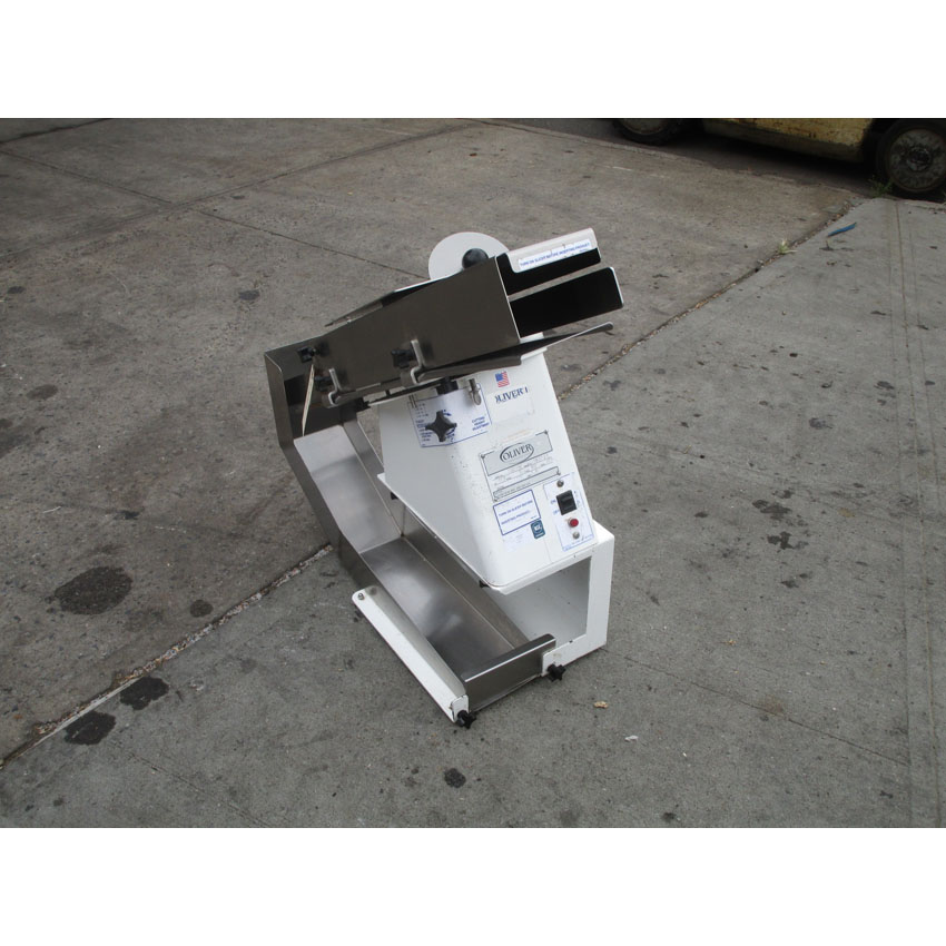 Oliver 702N Bagel Slicer, With Return Slide, Great Condition Used