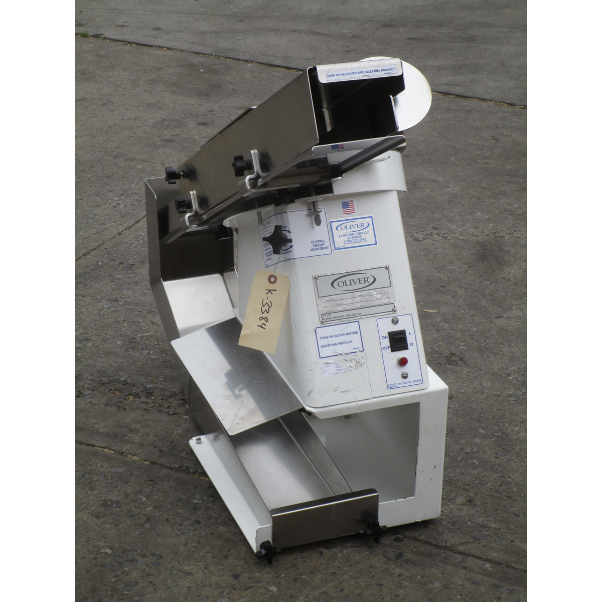 Oliver 702N Bagel Slicer with Return Slide, Used Great Condition Used