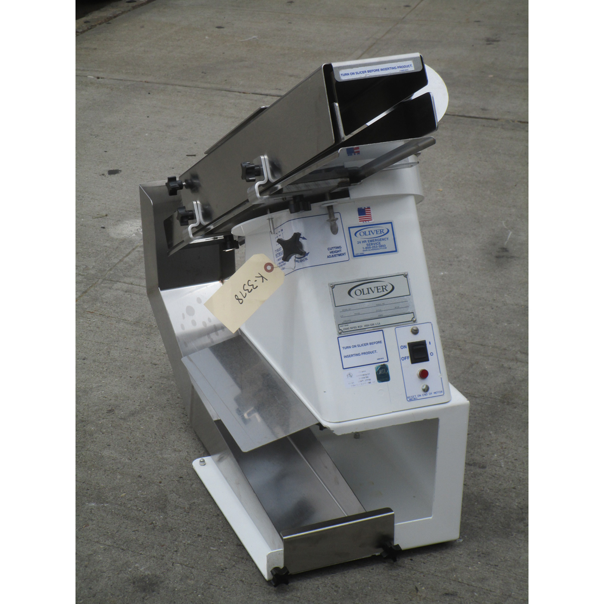 Oliver 702N Bagel Slicer with Return Slide, Used Very Good Condition