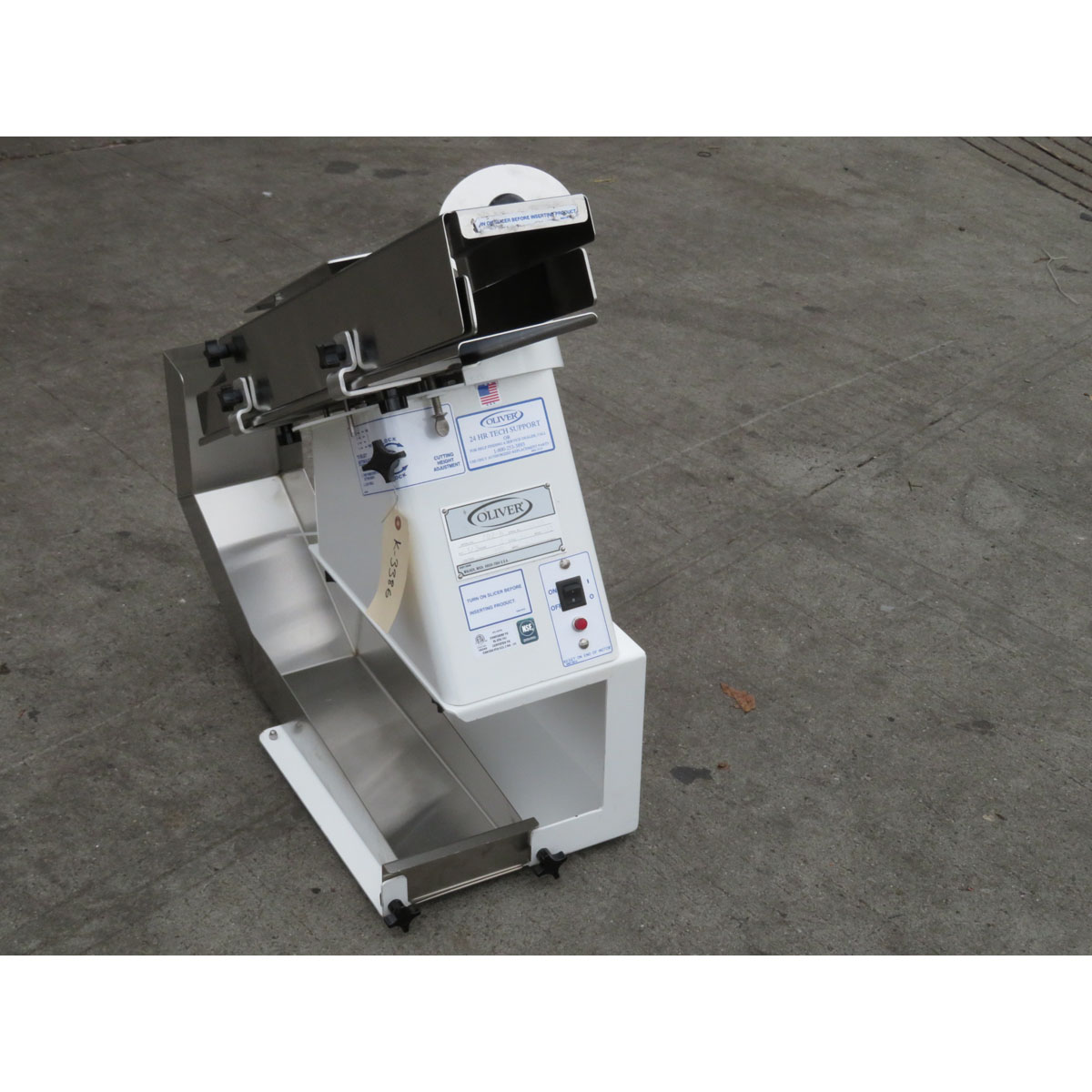 Oliver 702N Bagel Slicer with Return Slide, Used Excellent Condition