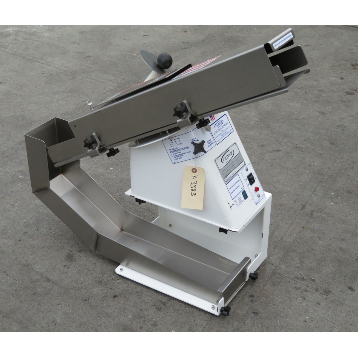 Oliver 702N Bagel Slicer with Return Slide, Used Excellent Condition