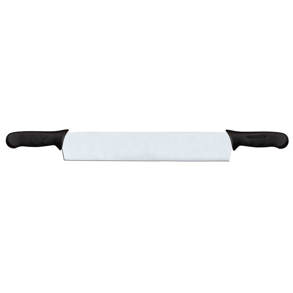 Omcan 15-1/2" Cheese Knife with Black Double Handles