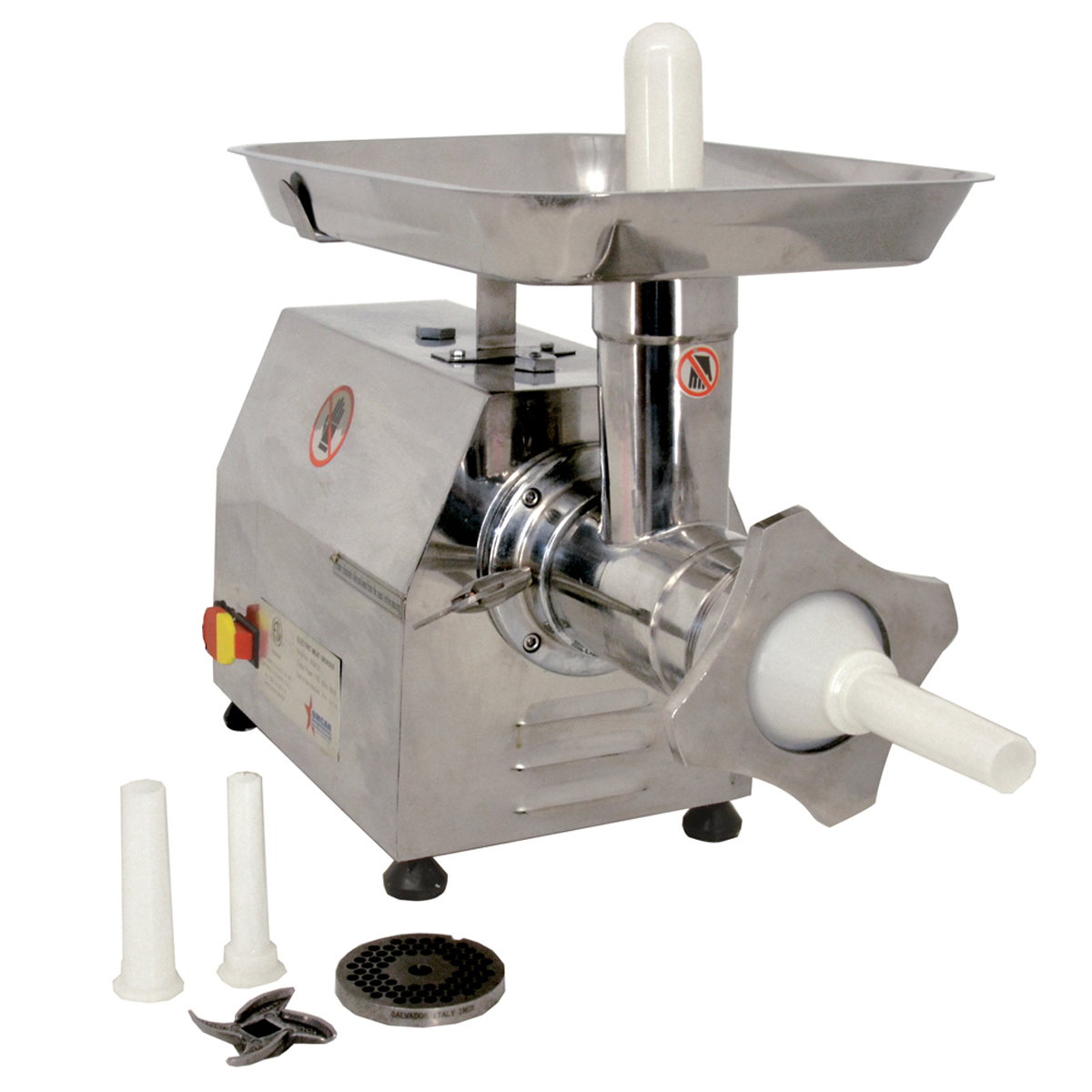 Omcan 23626 # 22 Economical Stainless Steel Meat Grinder 110V, 1.5 HP