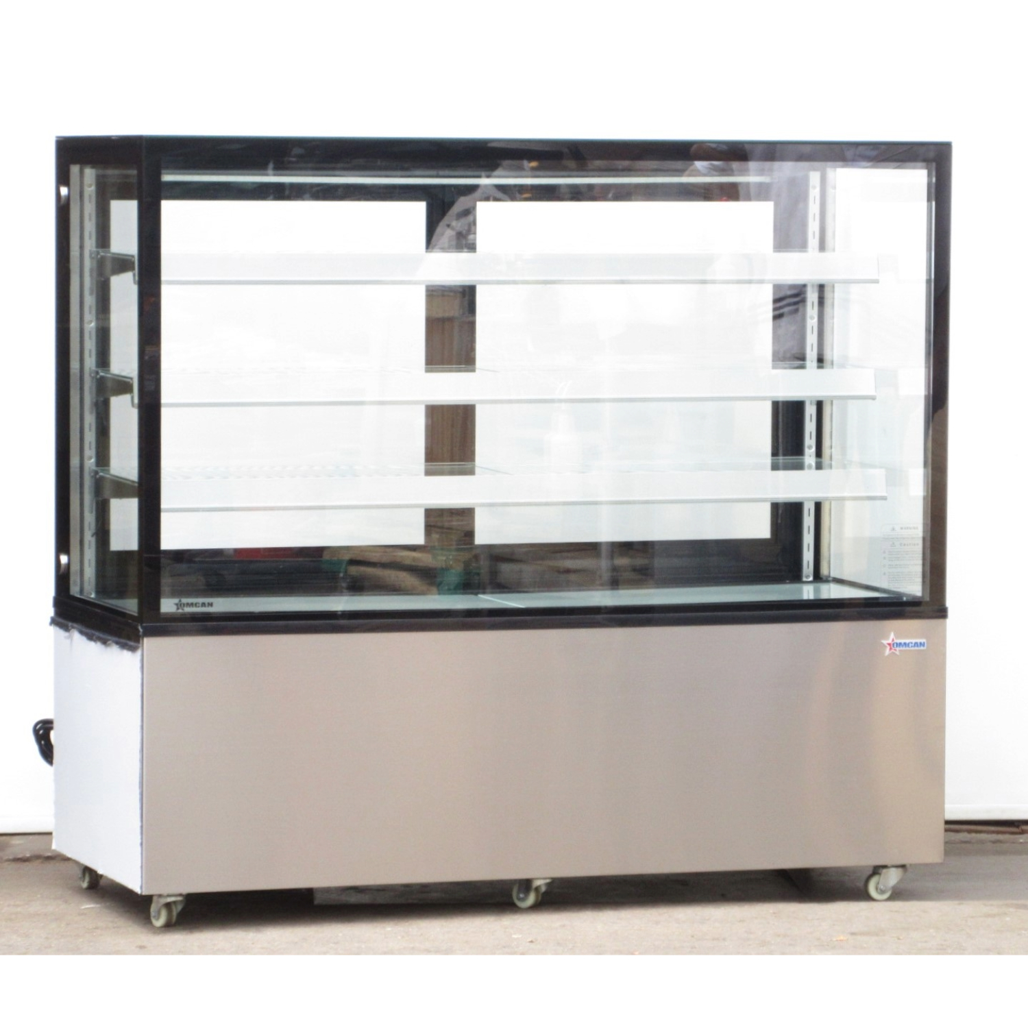 Omcan RS-CN-0471-S Square Glass Refrigerated Display Case, Used Excellent Condition