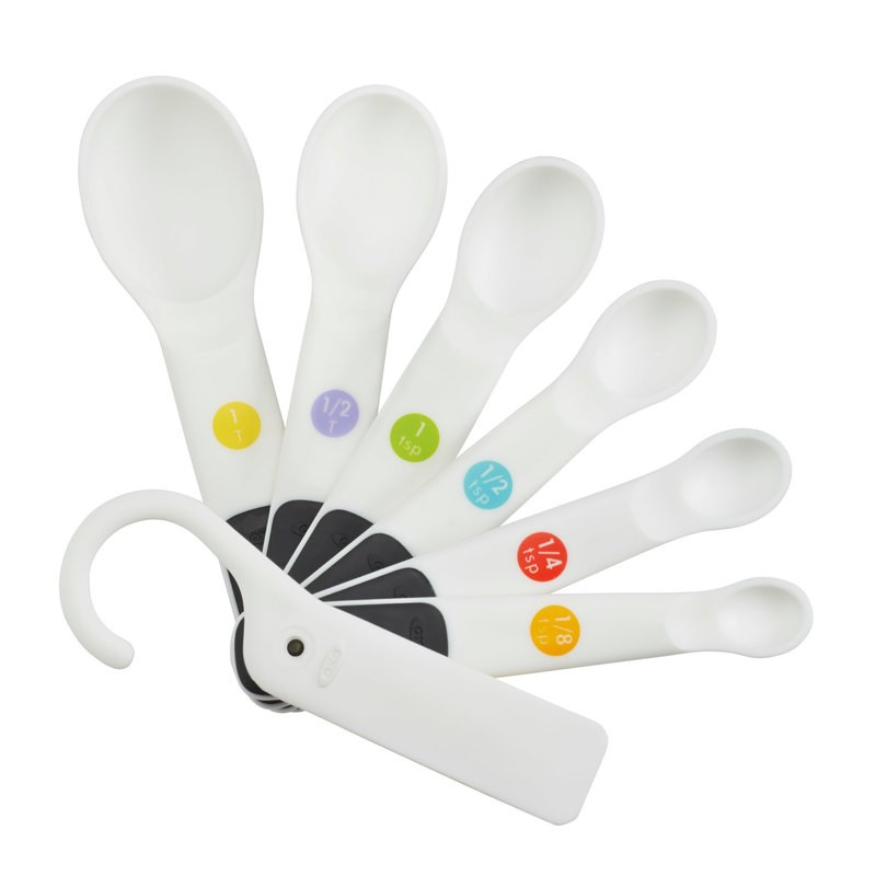 OXO Good Grips 6-Piece Plastic Measuring Spoons with added Scraper