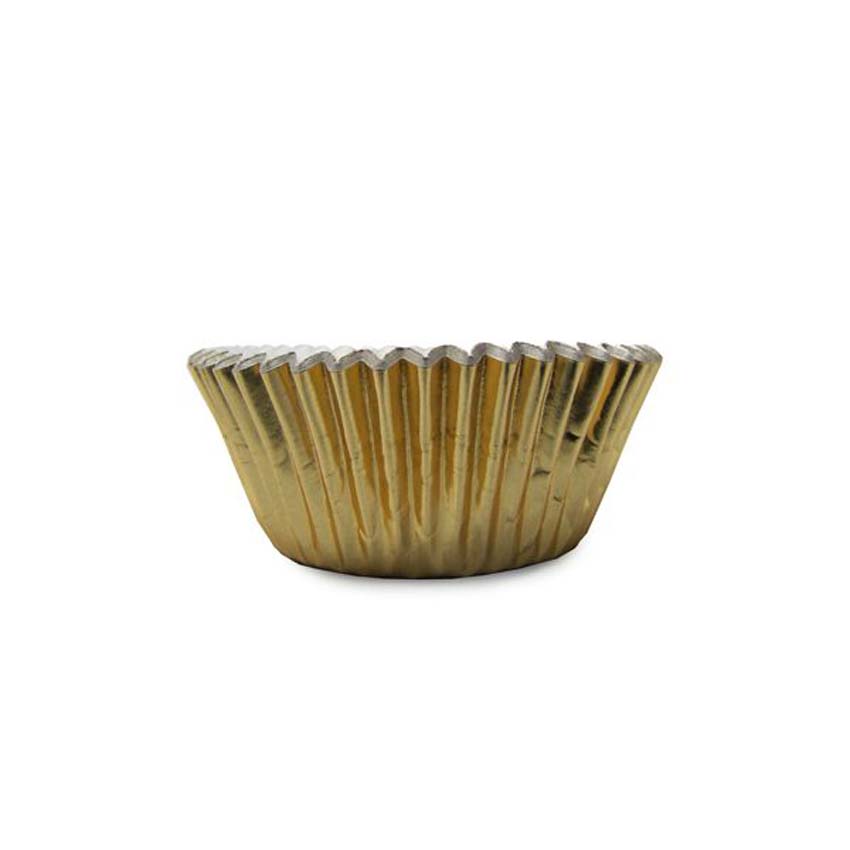 Mini Gold-Foil Baking Cups, 1 1/4" Bottom x 1" High, Pack of 40