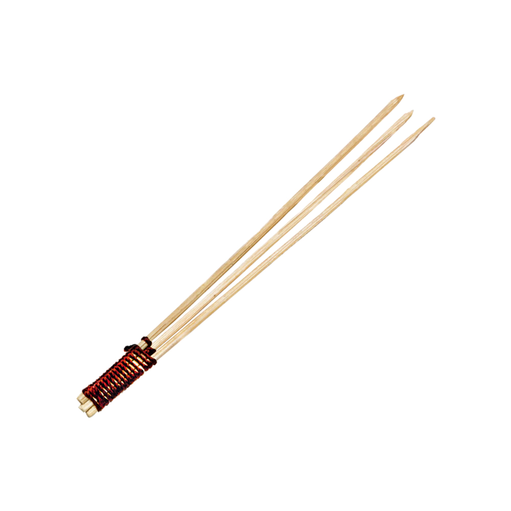 PacknWood 3-Prong Bamboo Skewer with Tied End, 3.5" - Pack of 100