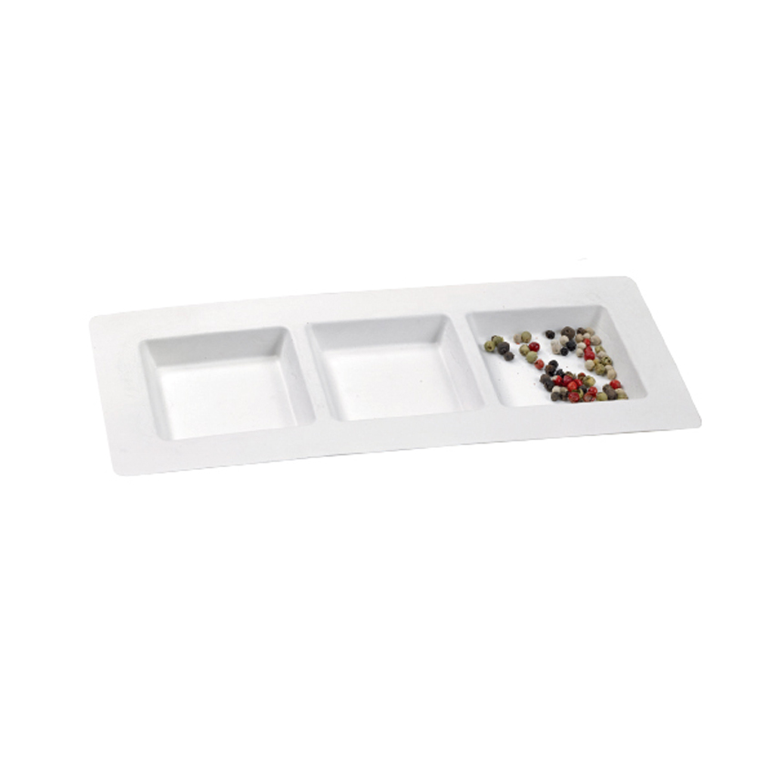 Packnwood 3 Compartment Sugarcane Plate, 0.3