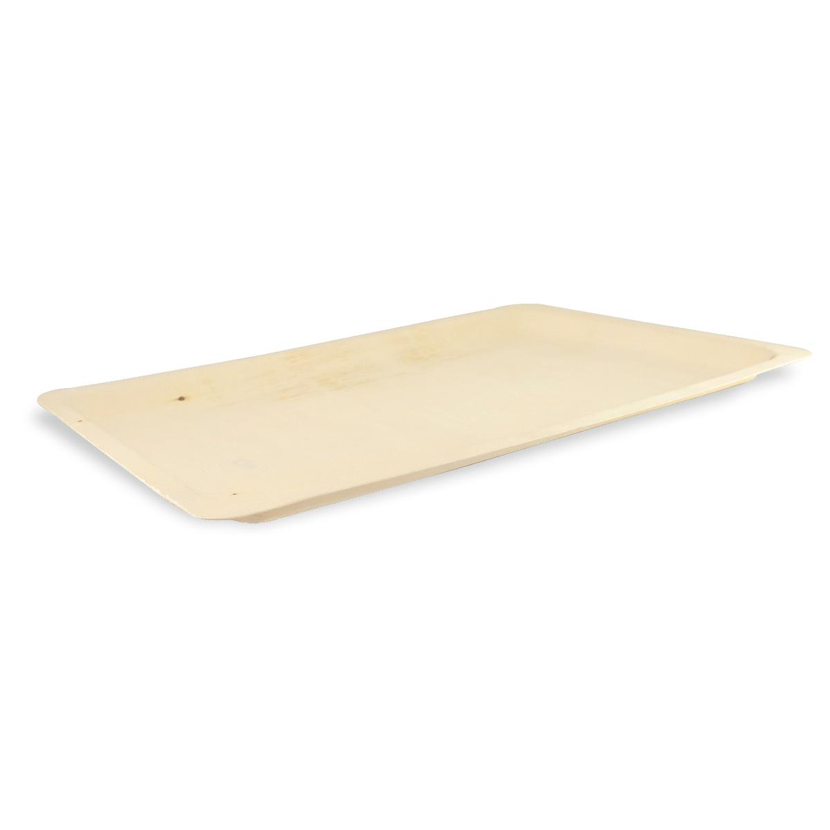 Packnwood Scandinavia Rectangular Wooden Tray, 15.75" x 11" x 0.75" H, Case of 50