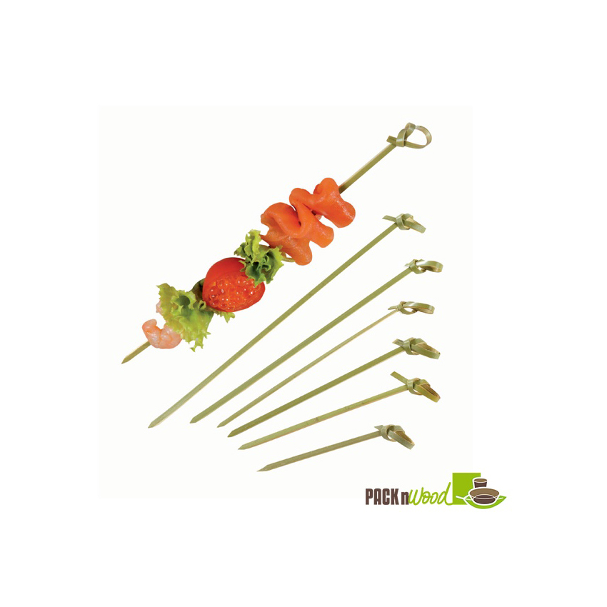 Packnwood Bamboo Knotted Skewer 4.1" - Case Of 2000