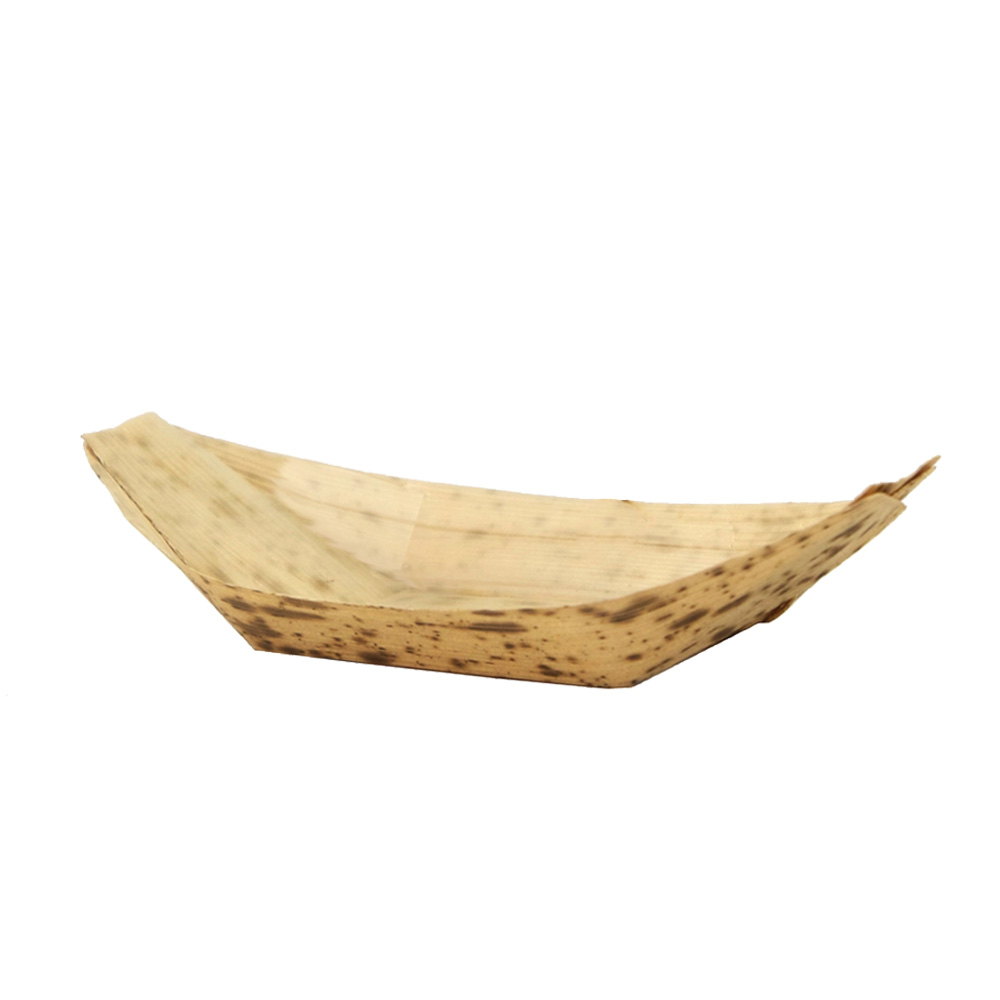PacknWood Bamboo Leaf Serving Boat, 3.7" - Case of 2000