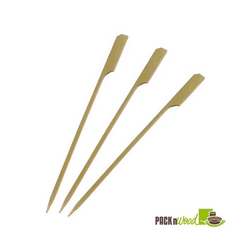 Packnwood Bamboo Paddle Pick, 2.8", Case of 2000