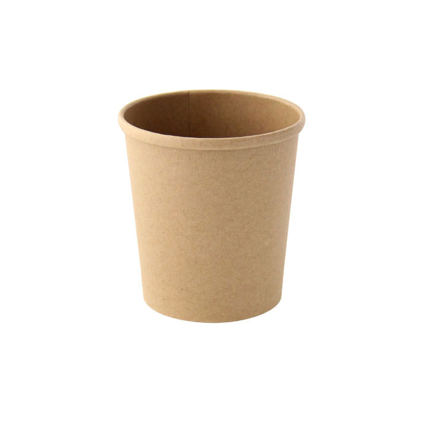 Packnwood Brown Kraft Soup Cup (Lid not Included), 3.8" Dia. x  4" H, 16 oz, Case of 500