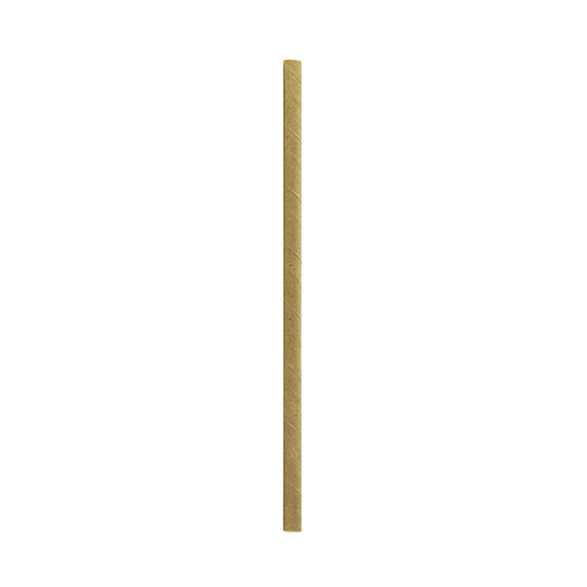 Packnwood Durable Wrapped Kraft Paper Straws, .2" Dia. x 7.75", Case of 3000