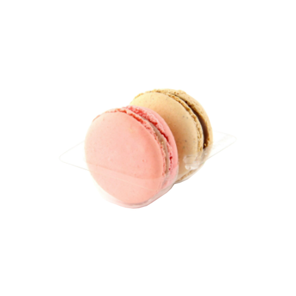 Packnwood Insert for 2 Macarons with Clip Closure, 2.5" x 2.6" x 1" - Case of 250
