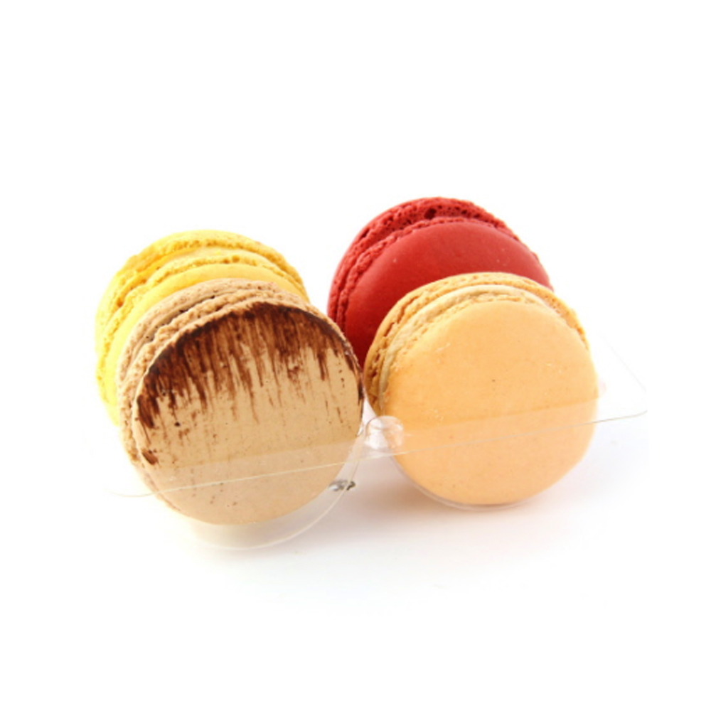 Packnwood Insert for 4 Macarons with Clip Closure, 4.3" x 3", Case of 250