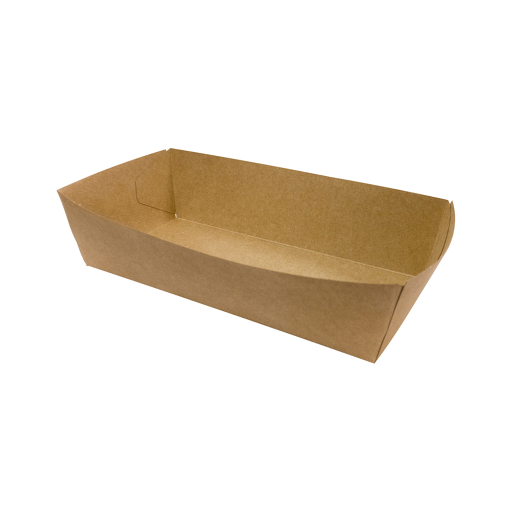 Packnwood Kraft Stack Tray, 7.5" x 2" x 3.3" - Case of 300