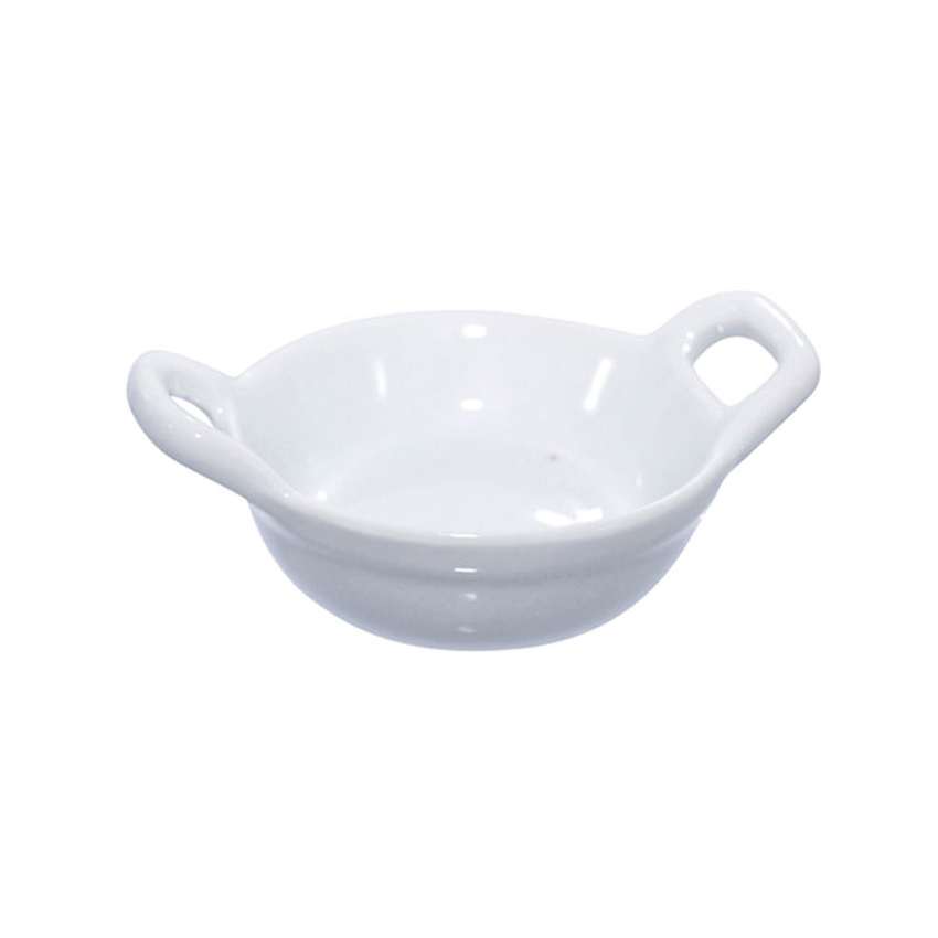 Packnwood Mini Porcelain Casserole Dish, 1 oz., 2.5 Dia. x  1" H, Case of 24