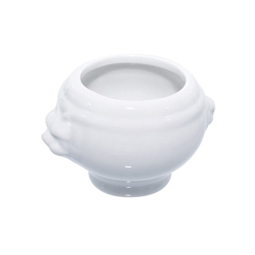 Packnwood Mini Porcelain Soup Tureen, 2.6 oz., 2.5" Dia. x  2" H, Case of 36