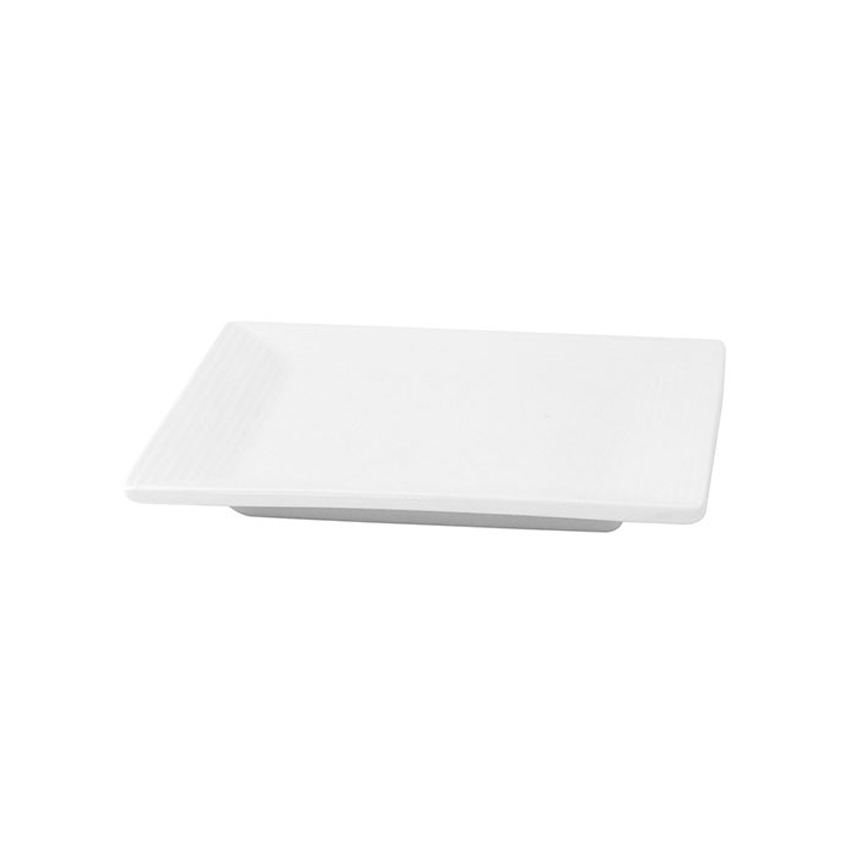 Packnwood Mini White Square Dish. 3.75" x 3.75" x 0.4" H, Case of 24