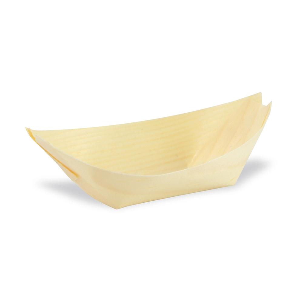 PacknWood Mini Wooden Boat 4.53" x 2.6" - Pack of 100 