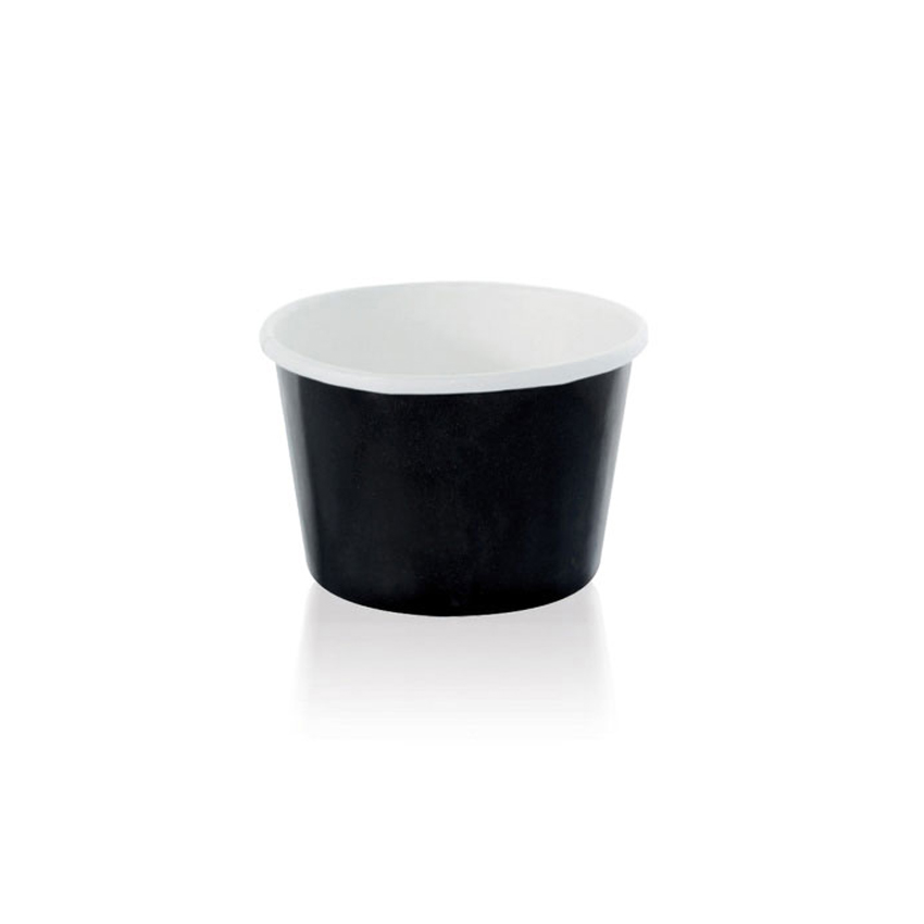Packnwood NOIR Black Paper Cup, 4.1 oz., 2.9" Dia. x 1.9" H, Case of 1000
