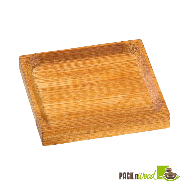 Packnwood PODA Bamboo Mini Square Dish, 2.4" - Case of 144