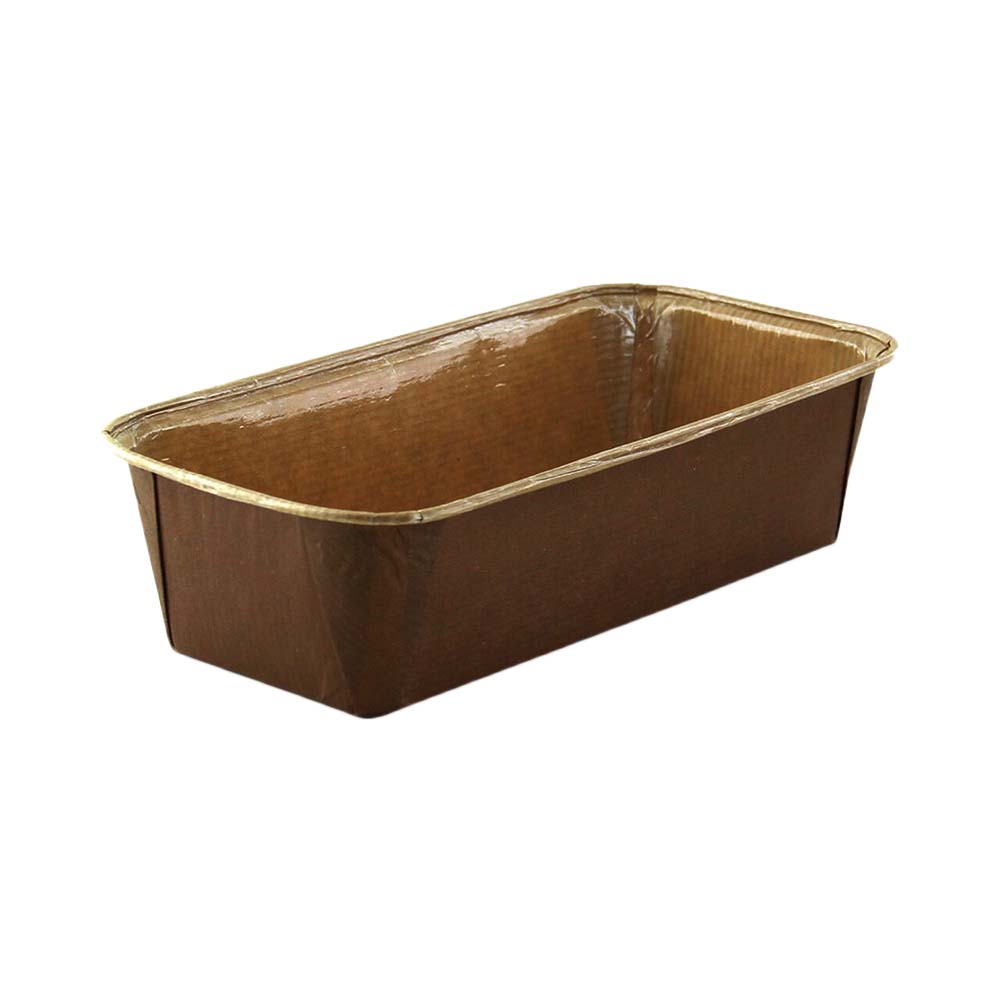 Packnwood Rectangular Kraft Paper Baking Mold, 6.3" x 2.5" x 2" - Pack of 100