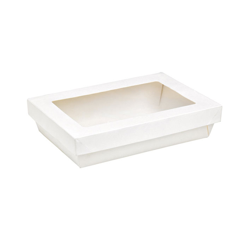 Packnwood Rectangular Kray Box with Window Lid, 9.2" x 5.6" x 2" - Case of 200