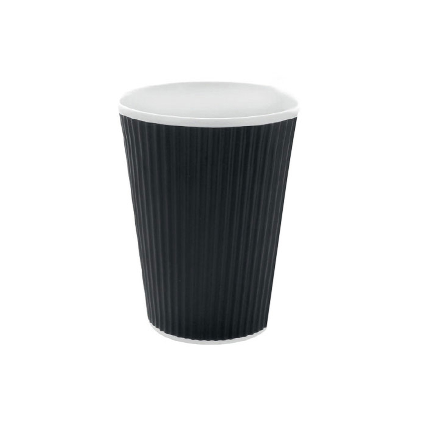 Packnwood Ripplay Black Cups, 20 oz., 3.5" Dia. x 6.1" H, Case of 500