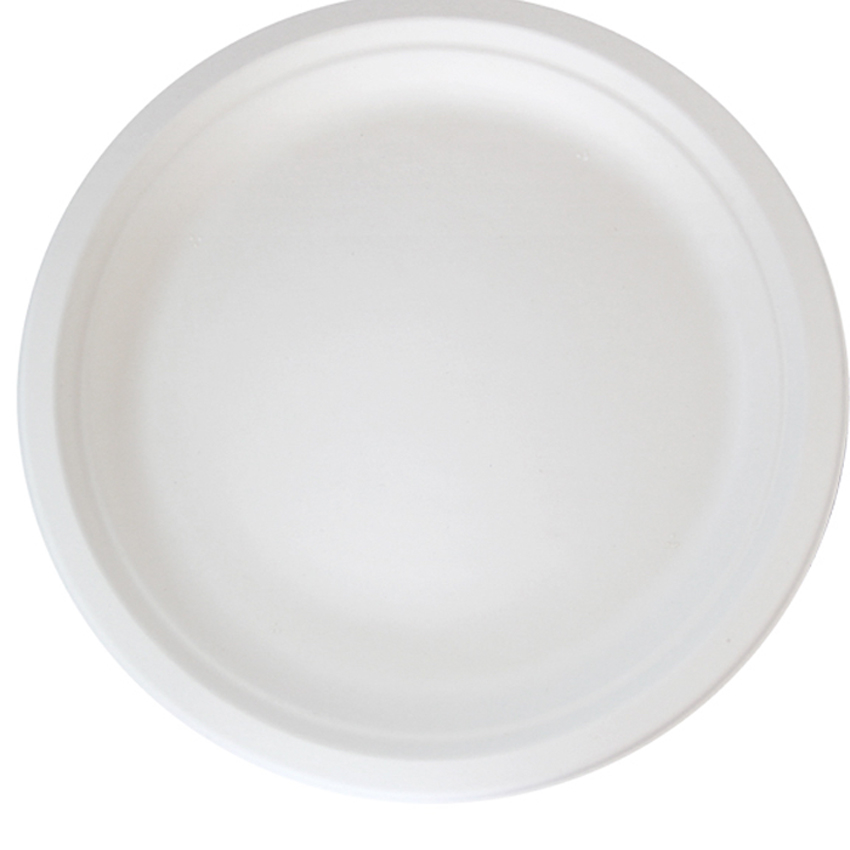 Packnwood Round Sugarcane Plate, 8.74", Case of 500